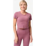 DOMYOS Tričko na jógu a pilates „Breathe“ second skin XS FIALOVÁ