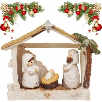 Vánoční dekorace VÁNOČNÍ BETLÉM SVATÁ RODINA VÁNOČNÍ DEKORACE 10x3 x8 cm