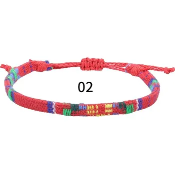 Náramek Kotníkový pletený barevný letní náramek | šperk - 2