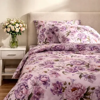 Povlečení Jemné POVLEČENÍ 160x200 BAVLNA SATÉN 2 povlaky na polštáře 70x80 květiny home&you