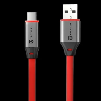 Datový kabel Tactical Fat Man 2.0 Cable USB-A USB-C 1m Red