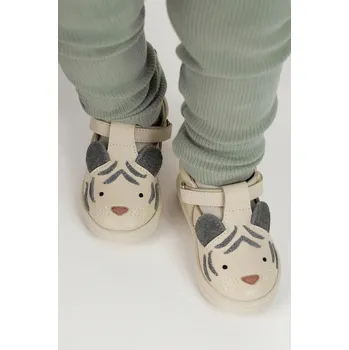Dámské polobotky Dětské kožené polobotky Donsje Zazo Special Shoes White Tiger 1503704 béžová 01X, EUR 21