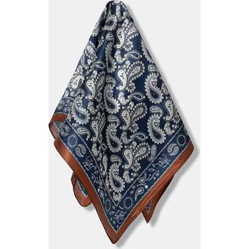 Šátek Hedvábný šátek Answear.LAB 616.cjk námořnická modř 59X, vel. ONE SIZE