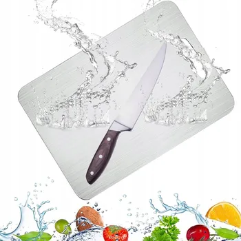 Kuchyňské prkénko PRKÉNKA SADA PRKÉNEK NA KRÁJENÍ Z NEREZOVÉ OCELI antibakteriální 34X23CM