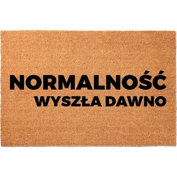 Rohožka KOKOSOVÁ VSTUPNÍ ROHOŽKA 40X60 KE DVEŘÍM S VTIPEM - ZÁBAVNÁ NORMALITA