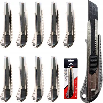 Pracovní nůž 10X NŮŽ NA TAPETY KOVOVÝ NŮŽ 18MM LÁMACÍ ČEPEL TAPETÁŘSKÝ NŮŽ ČALOUNICKÝ