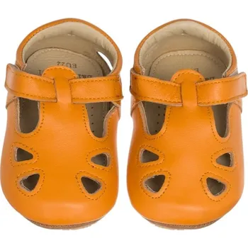 Capáčky LAIT ET MIEL Kožené capáčky s gumovou podrážkou sandálky hnědé 6-12 měsíců Hnědá 19-20