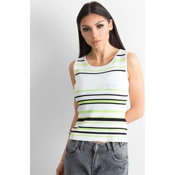Dámský top AT TP 5038.28P bílý a zelený jedna velikost S/M