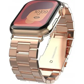 Řemínek na hodinky Mercury kovový řemínek pro Apple Watch 42mm, růžový