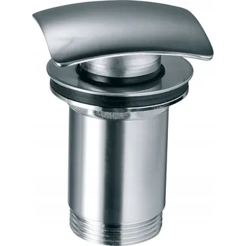 Sifon Zátka s přepadem klik-klak čtvercová Ferro stříbrná