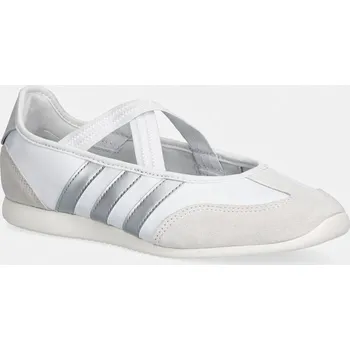 Dámské baleríny Kožené baleríny adidas Barreda Mary Jane HQ7400 bílá 00X, EUR 39 1/3