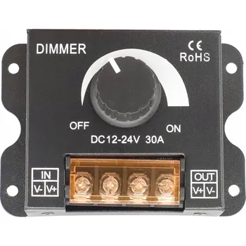 LED páska STMÍVAČ LED OVLADAČ DIMMER PRO LED PÁSKY 30A 360W VELMI VÝKONNÝ PROFESIONÁLNÍ