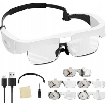 Lupa ZVĚTŠOVACÍ BRÝLE SE SVĚTLEM, LUPA NA HLAVU, ZVĚTŠOVACÍ SKLO