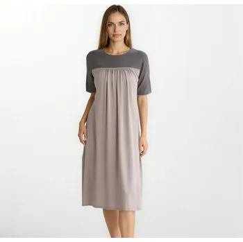 Dámská noční košile DÁMSKÁ NOČNÍ KOŠILE KR.RUKÁV - PROTECT RAMENA(+): Béžová M