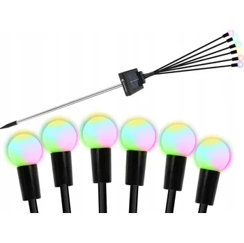 Venkovní osvětlení SOLÁRNÍ ZAHRADNÍ LAMPA KOULE RGB LED Zapichovací Multikolor 70cm