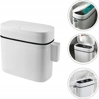 Odpadkový koš KOSZ NA ŚMIECI Z PLASTIKU DUŻY POJEMNIK DO ŁAZIENKI I KUCHNI BIAŁY