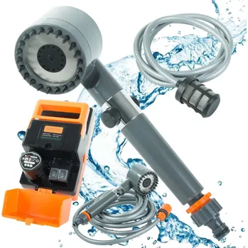 kempingová sprcha Verk 27521 šedá/oranžová