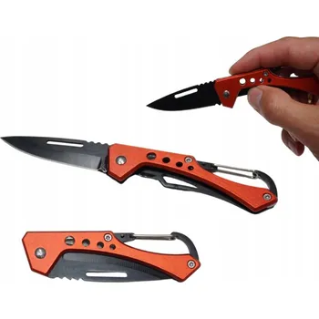kapesní nůž KAPESNÍ SKLÁDACÍ TURISTICKÝ NŮŽ + KARABINA