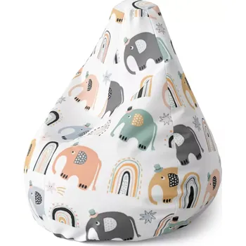 Sedací pytel Sedací vak Pear Animovaní sloni - Sablio - 70 x 95 x 15 cm