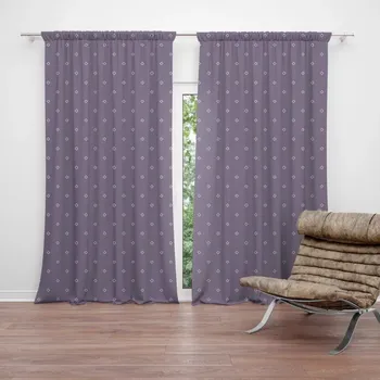 Závěs Sablio Závěsy Bílé čtverce: 2 ks - 140x250 cm - Sablio