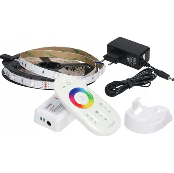 LED páska SADA 1m LED pásek 5050 RGB + Bílá, dotykový ovladač