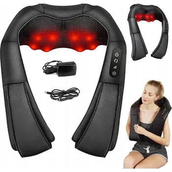 Masážní přístroj MASÁŽNÍ PŘÍSTROJ NA KRK SHIATSU, MASÁŽER SVALŮ KRKU, ŠÍJE A ZAD, VYHŘÍVANÝ 24W