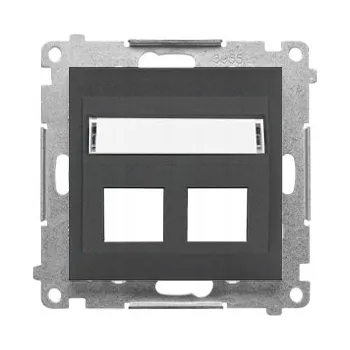 Elektrická zásuvka Internetová zásuvka nástěnná Kontakt-simon šedá