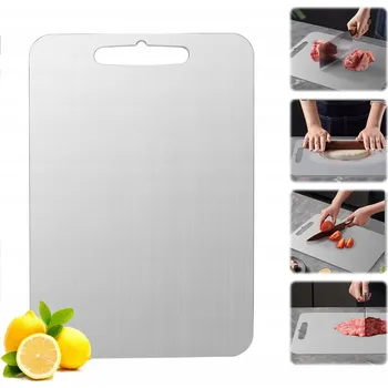 Kuchyňské prkénko Prkénko na Krájení Masa a Ryb z nerezové oceli 34x23 cm Ekologické