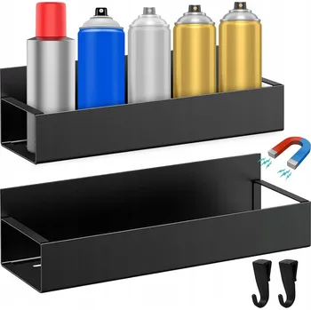 Obraz 2X MAGNETICKÝ STOJAN DRŽÁK ORGANIZÉR ZÁVĚSNÁ POLIČKA NÁDOBA NA KOŘENÍ