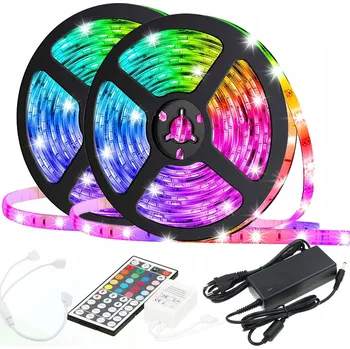 LED páska RGB LED pásek 150 LED 10m + Dálkový Ovladač 44| SADA | Premium