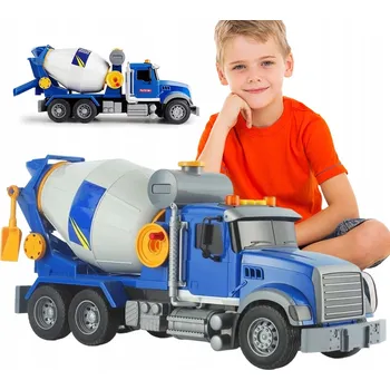 autíčko VELKÝ NÁKLADNÍ AUTOMOBIL MÍCHAČKA NA BETON SE ZVUKY A SVĚTLY ROZVÍJÍ FANTAZII