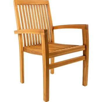 Zahradní sestava Doppler TAMAN 9 FSC - zahradní stohovací teakové křeslo - Rozbalené zboží (N518)