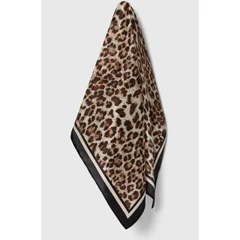 Šátek Hedvábný šátek Answear.LAB 50X50.2.FKK hnědá 88X, vel. ONE SIZE