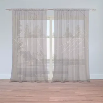 Záclona Sablio Záclony Trojúhelníková abstrakce: 2 ks - 150x250 cm - Sablio
