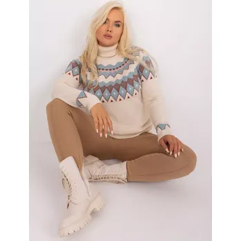 Dámský svetr PM SW PM839 jumper.26X světle béžová XL/XXL