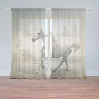 Záclona Sablio Záclony Bílý kůň 2: 2 ks - 150x250 cm - Sablio