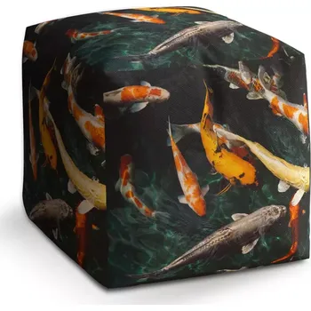 Taburet Sablio Taburet Kostka Ryby: 40x40x40 cm - Sablio