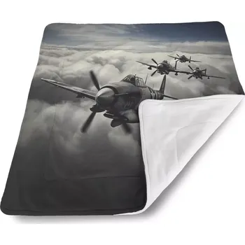 Dětská deka Sablio Dětská deka pro miminko Stíhací letadla - 80x100 cm