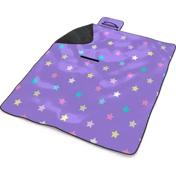 deka Sablio Plážová deka Hvězdy na fialové: 200x140 cm