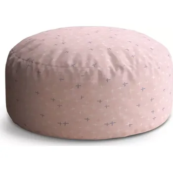 Taburet Sablio Kulatý taburet Circle Barevné křížky: 38x48 cm - Sablio