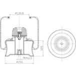 Vlnovec vzduchového odpružení pružina PN. C289/D kompletní BMB 240 zadní Gart