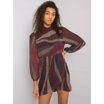 Dámské šaty Šaty DHJ SK 15265.90 tmavě hnědá jedna velikost