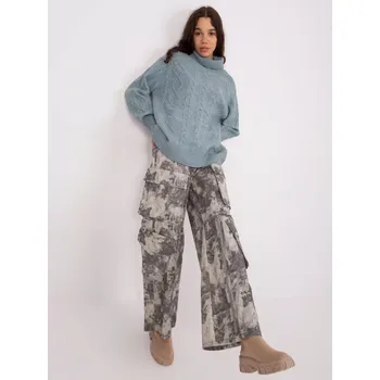 Dámský svetr Propojka AT SW 2355 2.12P šedá modrá jedna velikost