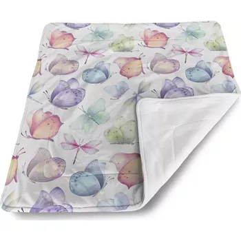 Dětská deka Sablio Dětská deka pro miminko Slet motýlů - 80x100 cm