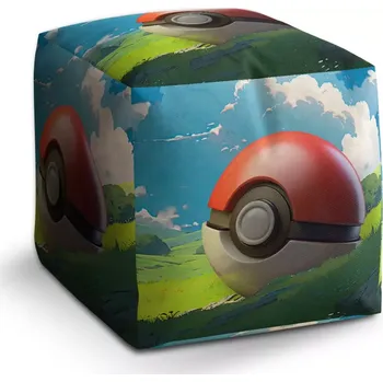 Taburet Sablio Taburet Cube Pokemon ball Krajina: 40x40x40 cm