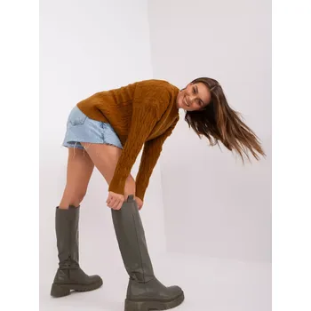 Dámský svetr Přepínač AT SW 2335 1.68P světle hnědá jedna velikost