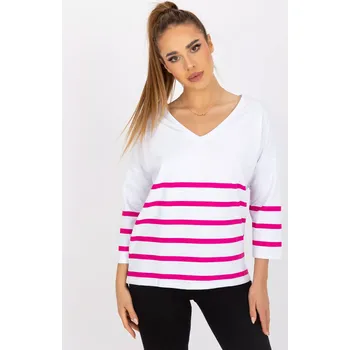 Dámská košile Halenka RV BZ 8008.63 bílá a růžová L/XL