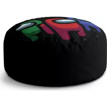 Taburet Sablio Taburet Circle AMONG US Černý vesmír: 38x48 cm