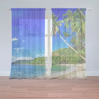 Záclona Sablio Záclony Pláž 2: 2 ks - 150x250 cm - Sablio