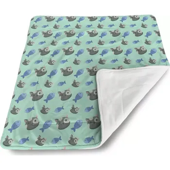 Dětská deka Sablio Dětská deka pro miminko Kočky a rybičky - 80x100 cm